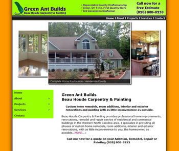 Website for a small construction business - design42 (828) 692-7270