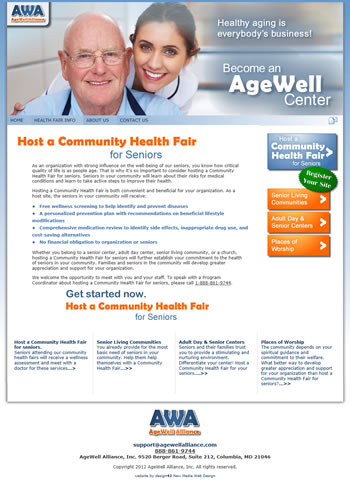 Website for AgeWell Alliance - by design42 New Media Web Design. Call (828) 692-7270. Find out what we can do for your business!