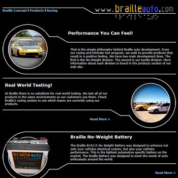 Braille Auto Website - by design42 New Media Web Design. Call (828) 692-7270. Find out what we can do for your business!