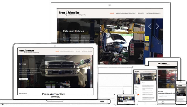 Crane Automotive - WordPress site - design42 New Media Web Design (828) 692-7270