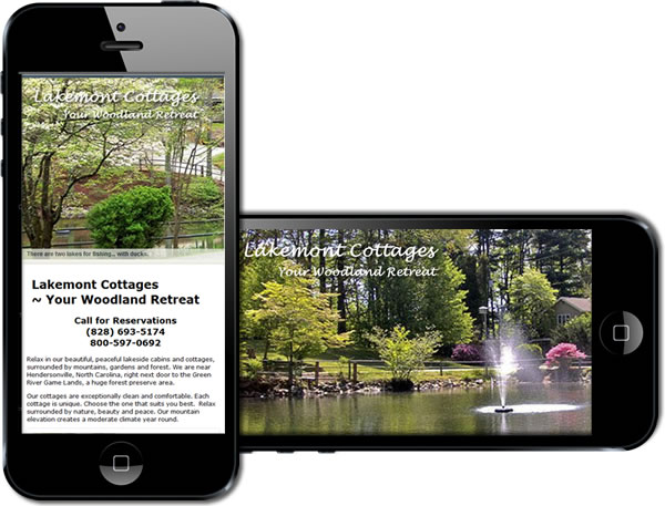 Lakemont Cottages: Cabin and Cottage Rental Responsive Website - design42 New Media Web Design (828) 692-7270