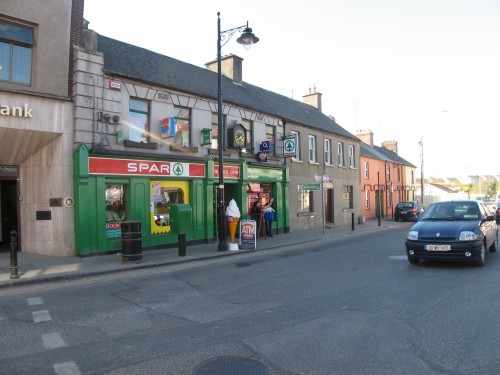 Spar on narrow streets of Trim