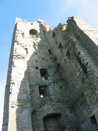 Looking up inside the ruins of The Yellow Steeple, St. Mary's Abbey