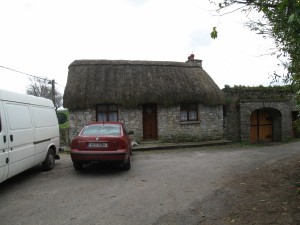 Thatched roof on house along the way to Swiss Cottage, Cahir, Ireland