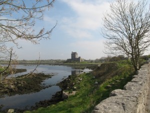 Dunguaire Castle is small, with a 75 foot tower and defensive walls. 