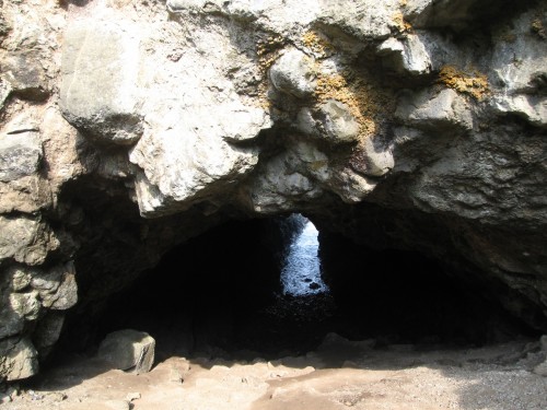 Mermaid’s Cave, a huge sea cove beneath Dunluce Castle rock